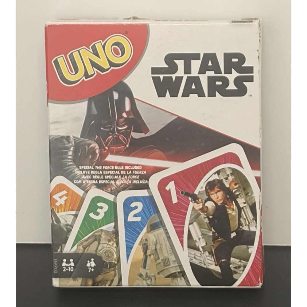 UNO Star Wars Card Game Complete Box Damage Mattel 112 Cards Family Game